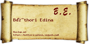 Báthori Edina névjegykártya